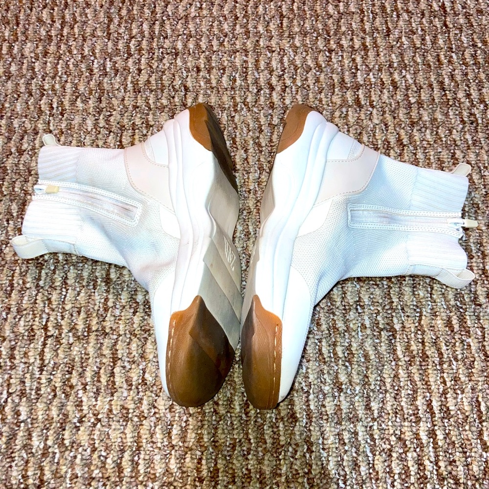 White and Fall Autumn Brown cool High Tops
